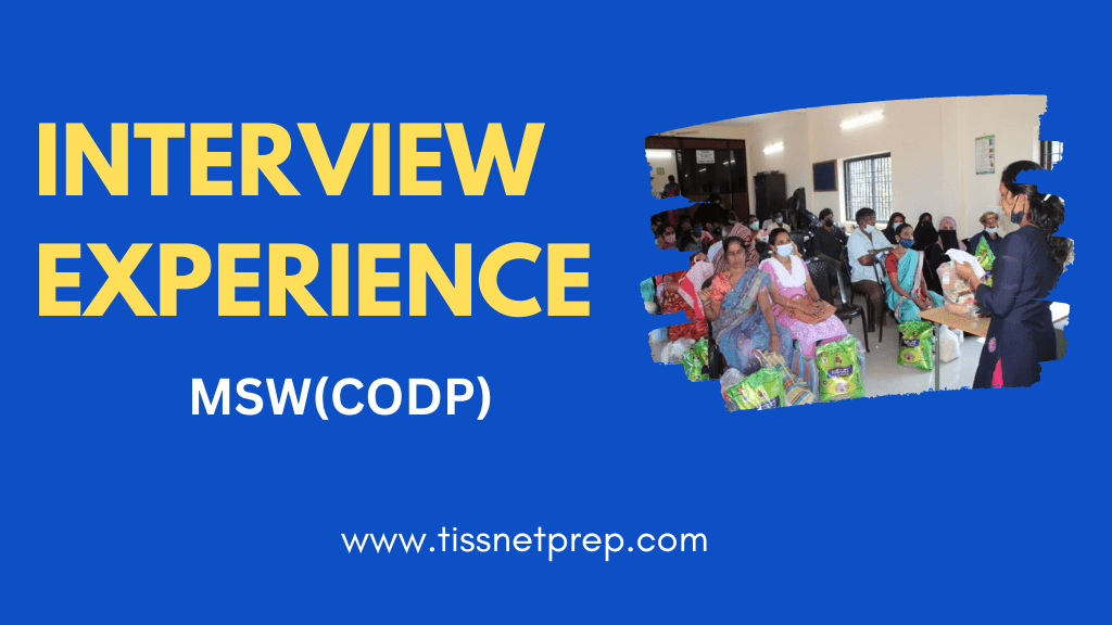 INTERVIEW - MSW(CODP)